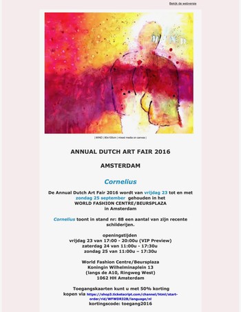 Annual Dutch Art Fair 2016 | ADAF | Amsterdam | 23-24-25 september 2016